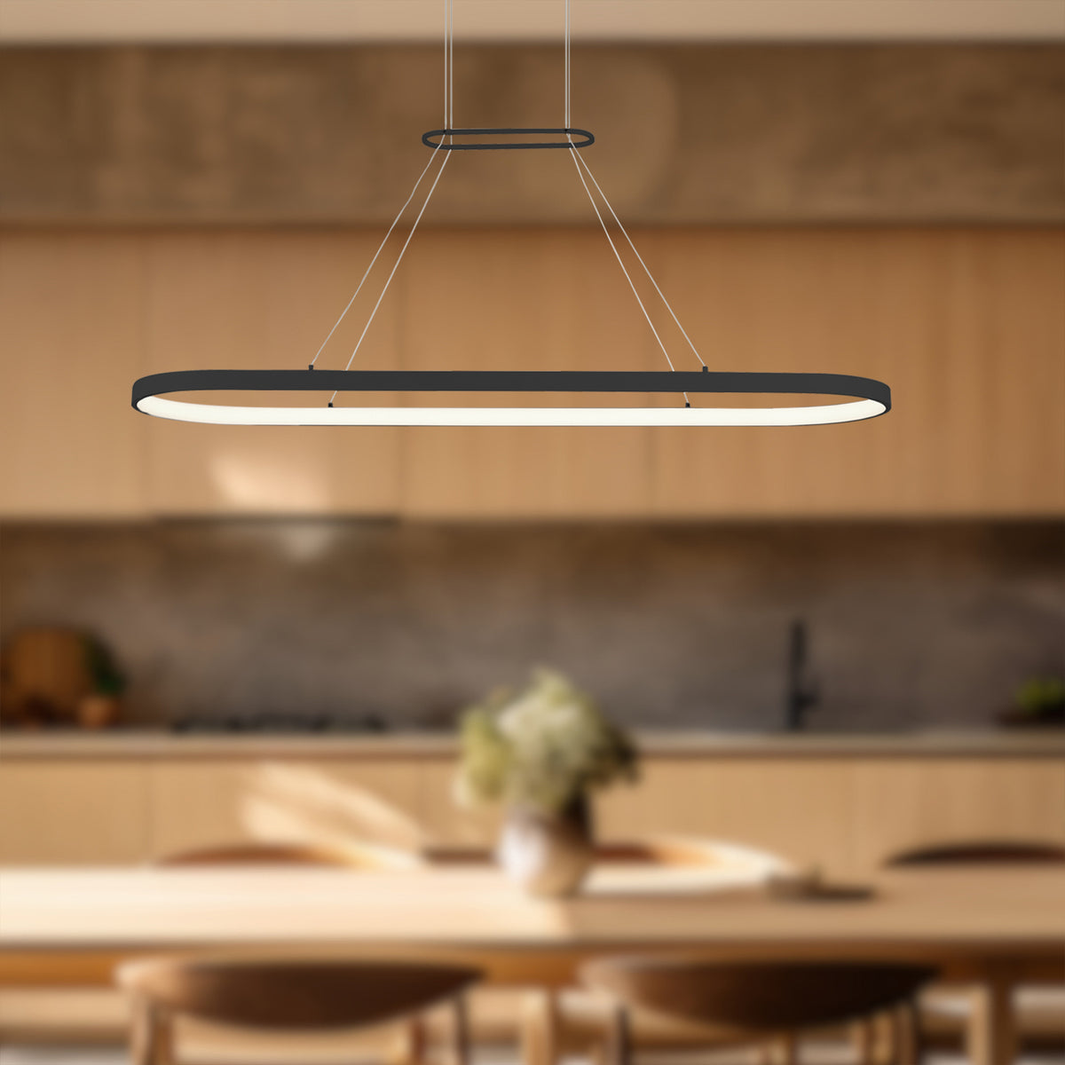 Suspension linéaire Eerie Noir, 47 1/4" – vue 2