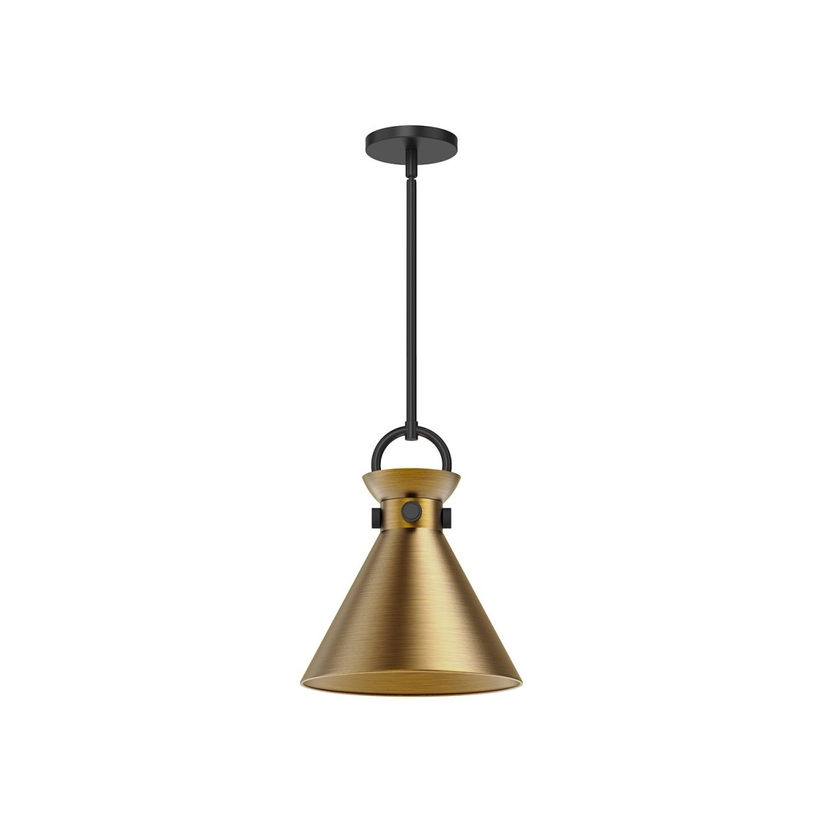 Suspension Emerson - Noir mat Or vieilli 10 1/2" by Alora Lighting | Luminaires & cie