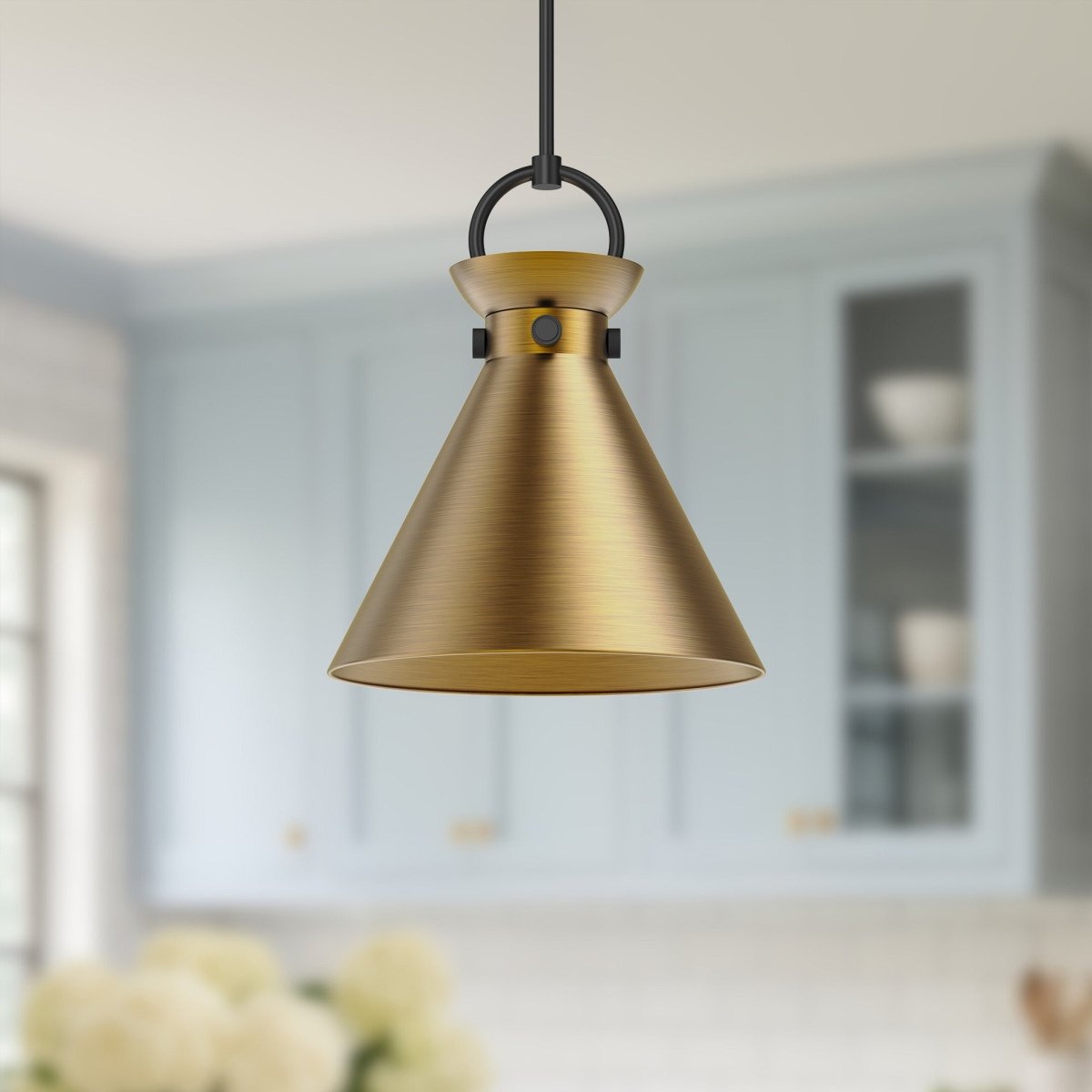 Suspension Emerson - Noir mat Or vieilli 14" by Alora Lighting | Luminaires & cie