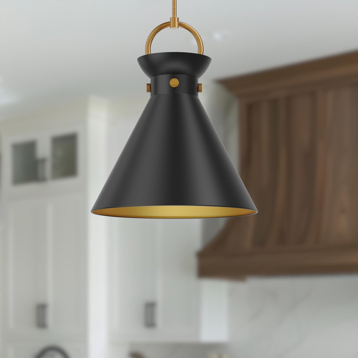 Suspension Emerson - Or vieilli Noir mat 18" by Alora Lighting | Luminaires & cie