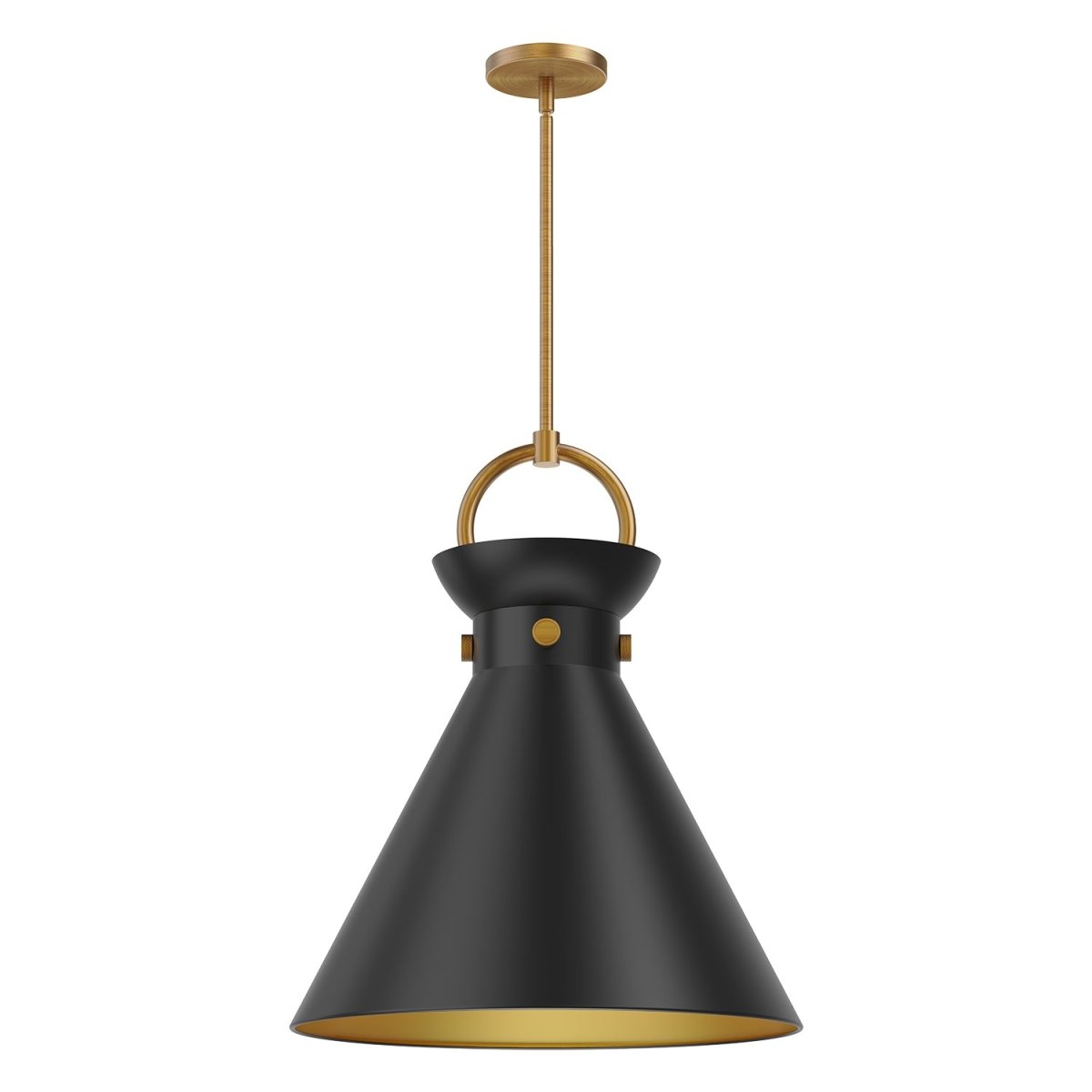 Suspension Emerson - Or vieilli Noir mat 18" by Alora Lighting | Luminaires & cie