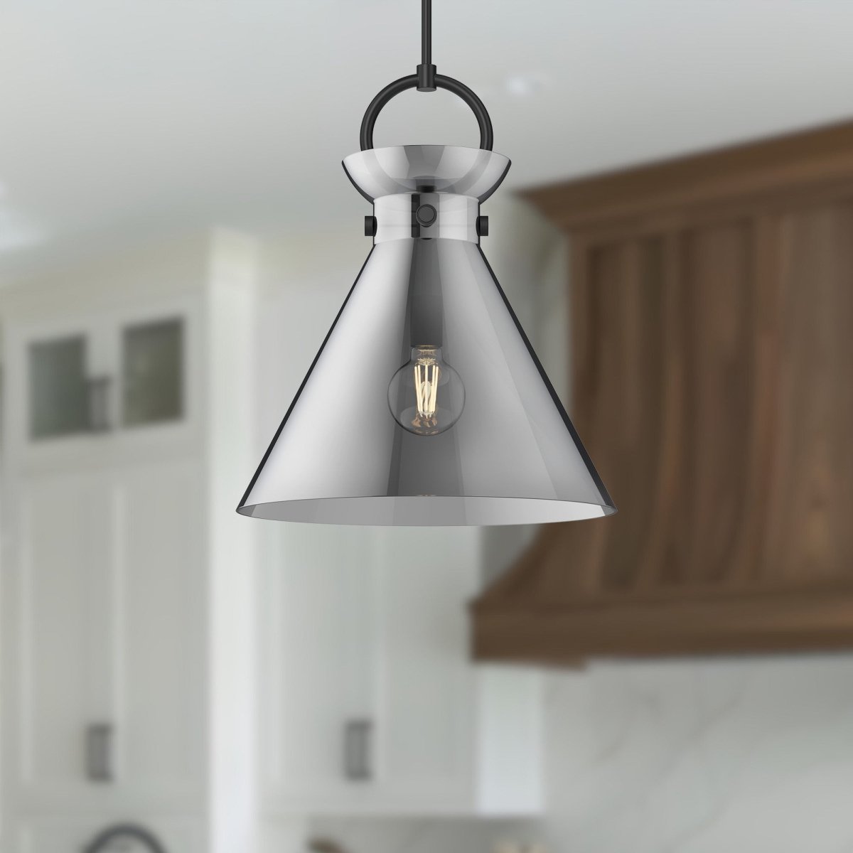 Suspension Emerson - Noir mat Verre fumé 18" by Alora Lighting | Luminaires & cie