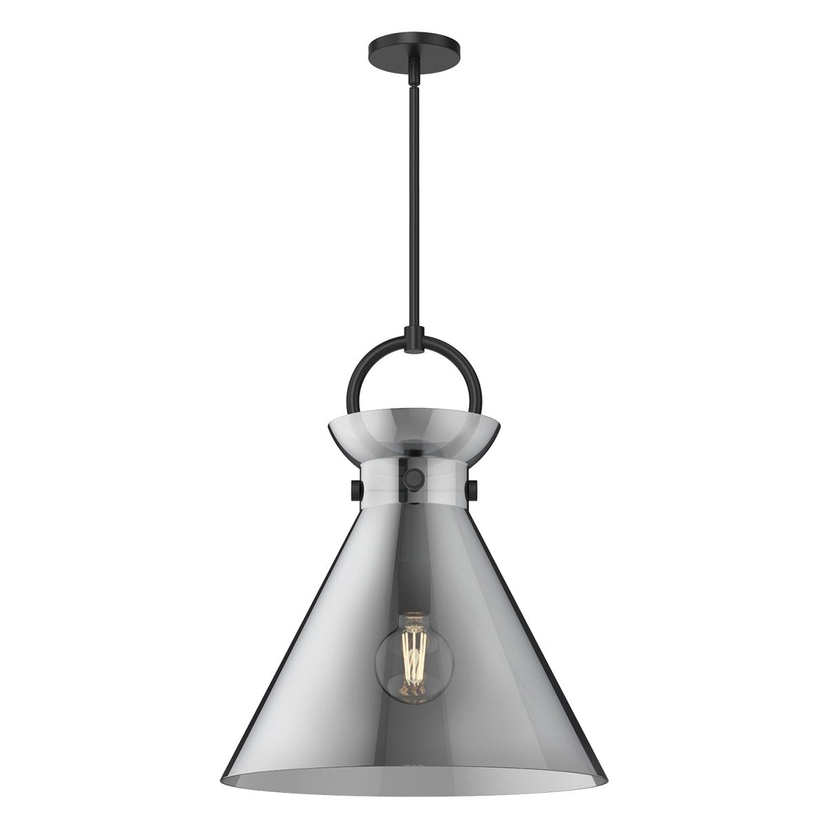 Suspension Emerson - Noir mat Verre fumé 18" by Alora Lighting | Luminaires & cie