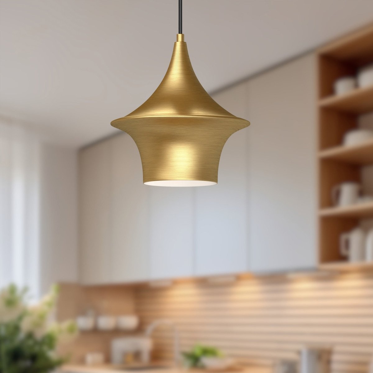 Suspension Emiko - Or brossé 9 1/2" by Alora Lighting | Luminaires & cie