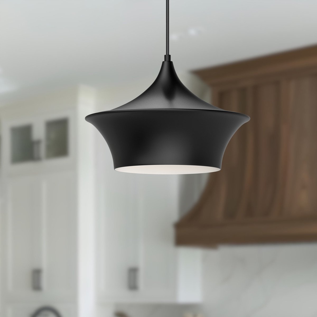 Suspension Emiko - Noir mat 13" by Alora Lighting | Luminaires & cie
