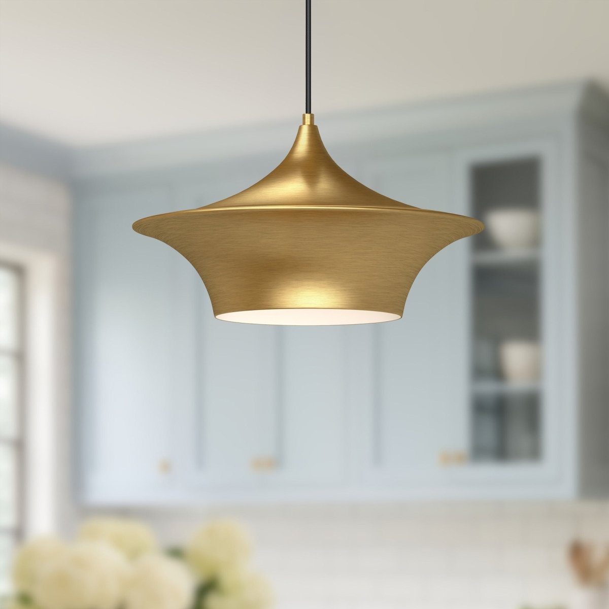Suspension Emiko - Or brossé 16" by Alora Lighting | Luminaires & cie