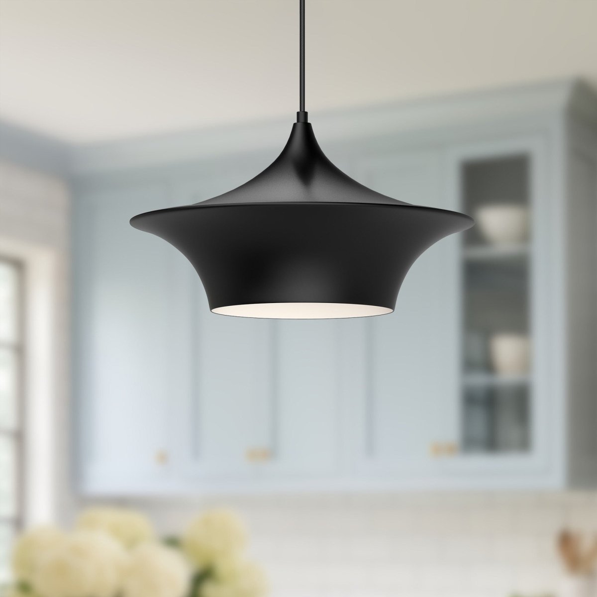 Suspension Emiko - Noir mat 16" by Alora Lighting | Luminaires & cie