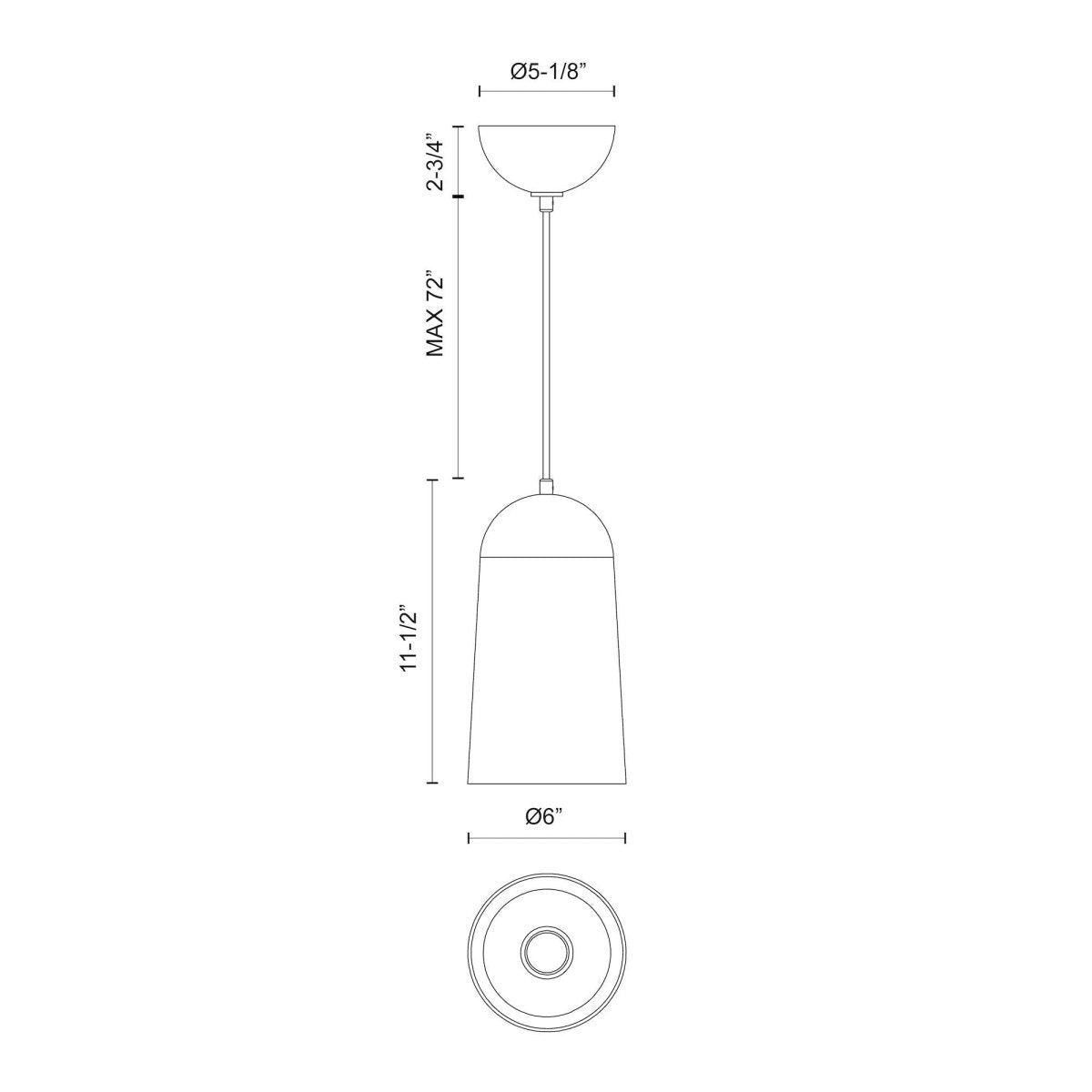 Suspension Emil - Or / Noyer by Alora Lighting | Luminaires & cie