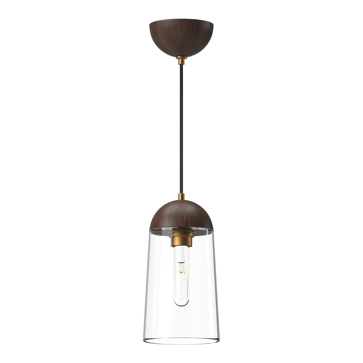 Suspension Emil - Or / Noyer by Alora Lighting | Luminaires & cie