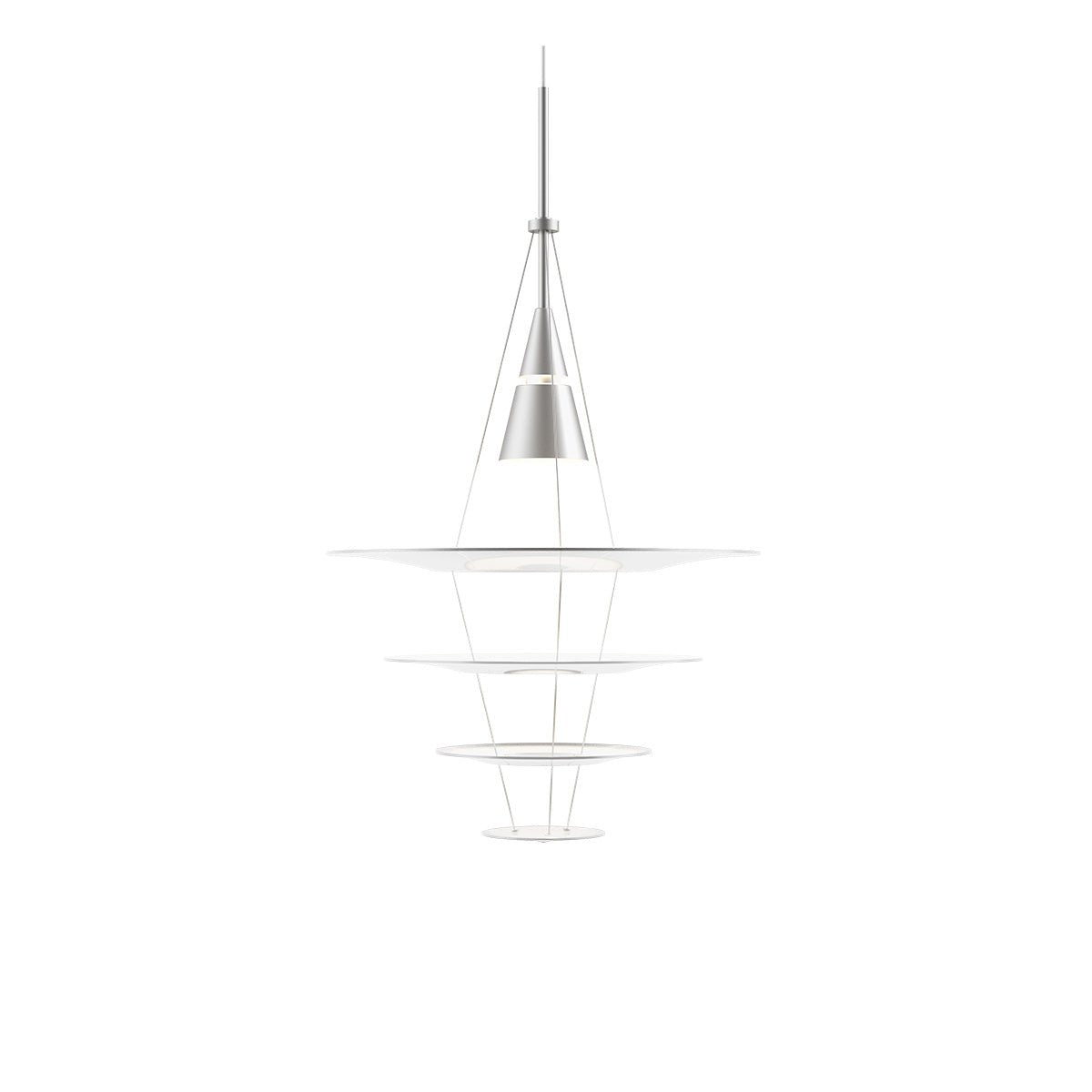Suspension Enigma - Aluminium brossé 16.7" by Louis Poulsen | Luminaires & cie
