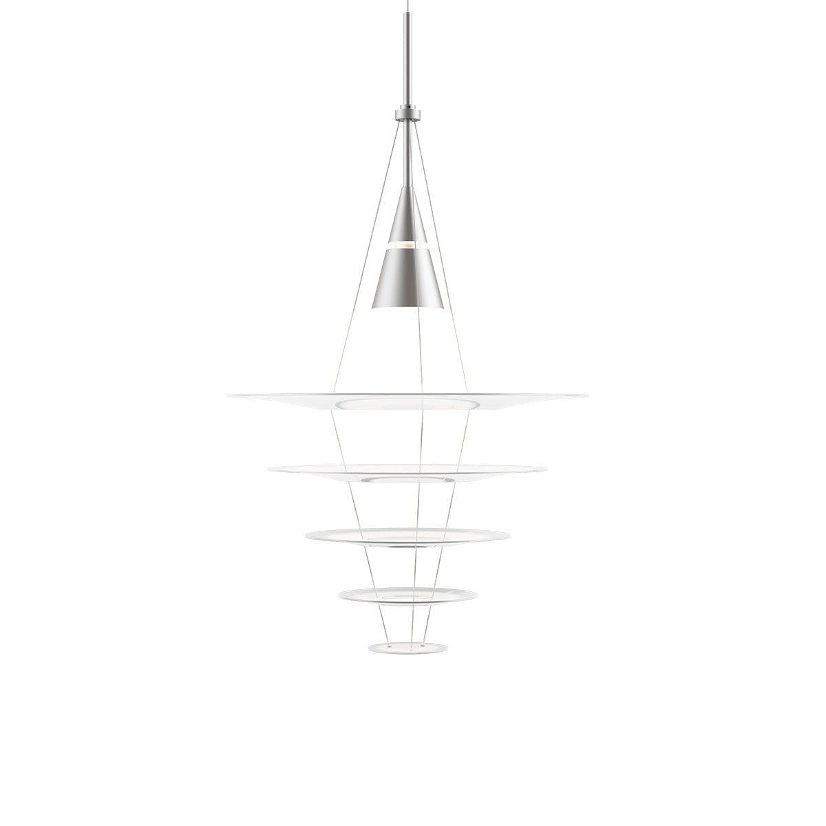 Suspension Enigma - Aluminium brossé 21.5" by Louis Poulsen | Luminaires & cie