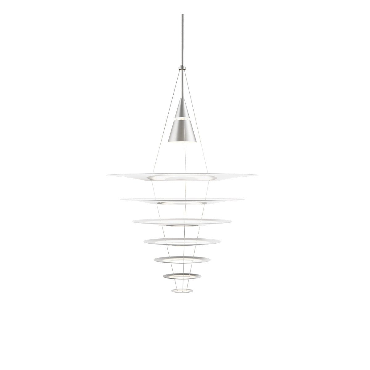 Suspension Enigma - Aluminium brossé 32.5" by Louis Poulsen | Luminaires & cie