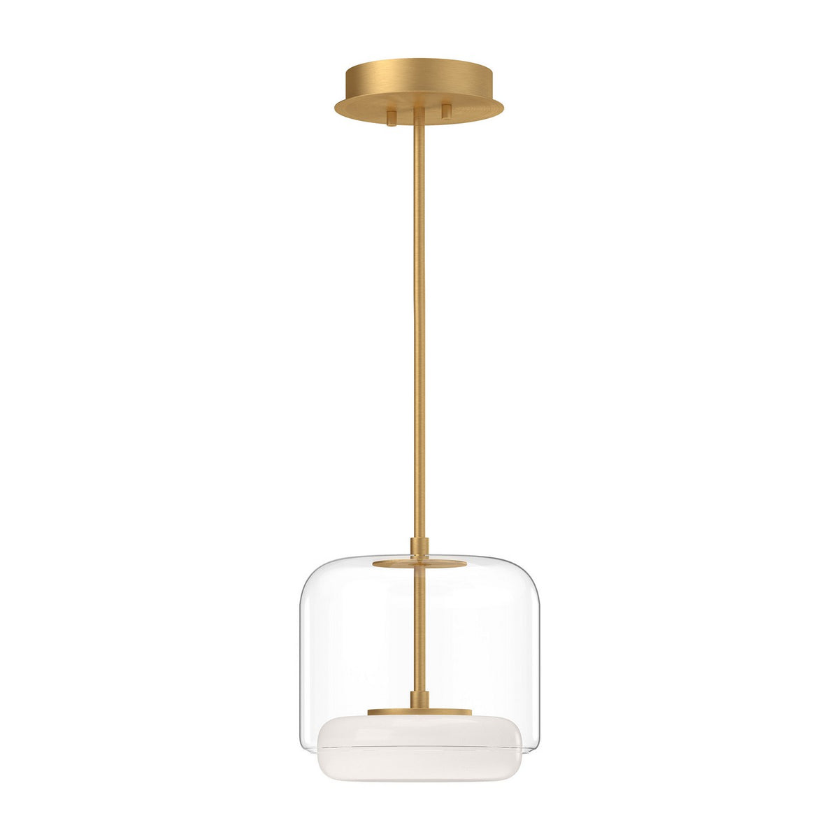Suspension Enkel Or brossé, Verre transparent, 10 1/4" – Kuzco Lighting