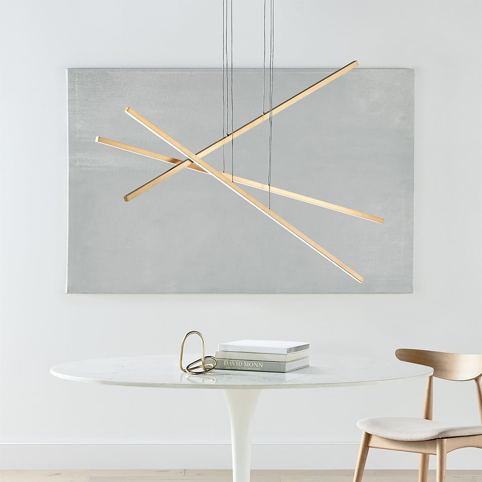 Suspension Essence Trio - Laiton vieilli by Tech Lighting | Luminaires & cie