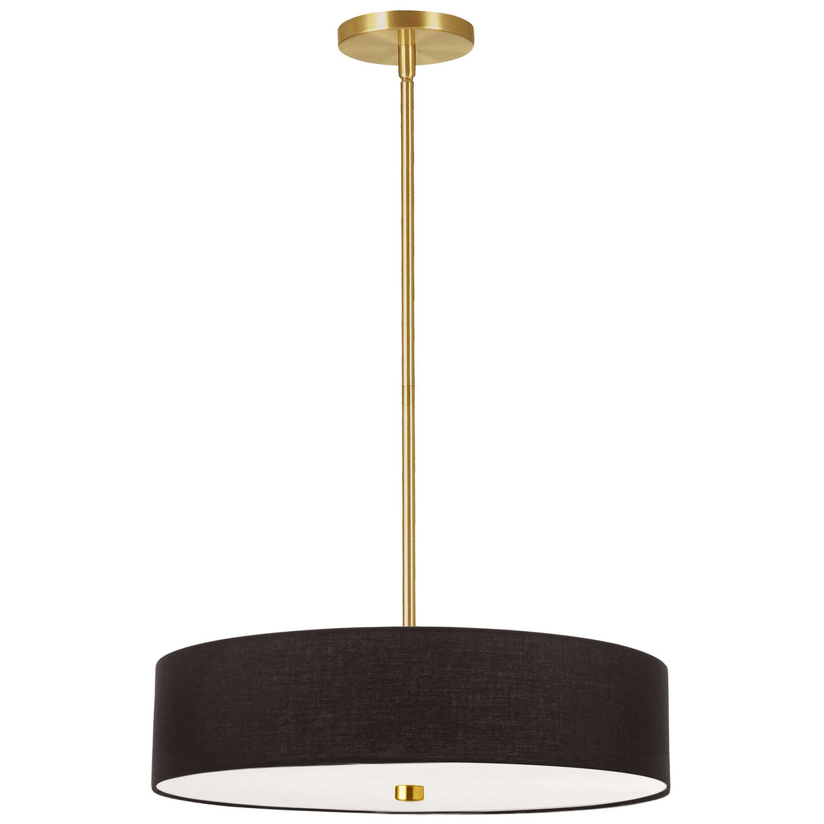 Suspension Everly Tissu, Noir, Noir / Laiton vieilli – vue 3