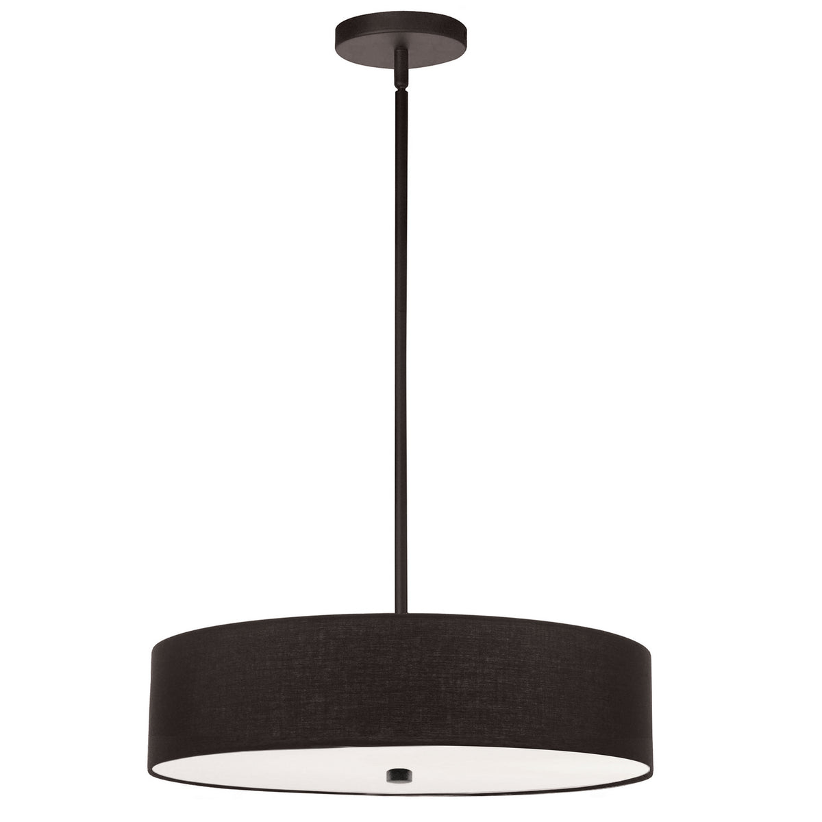 Suspension Everly Tissu, Noir, Noir / Noir mat – Dainolite