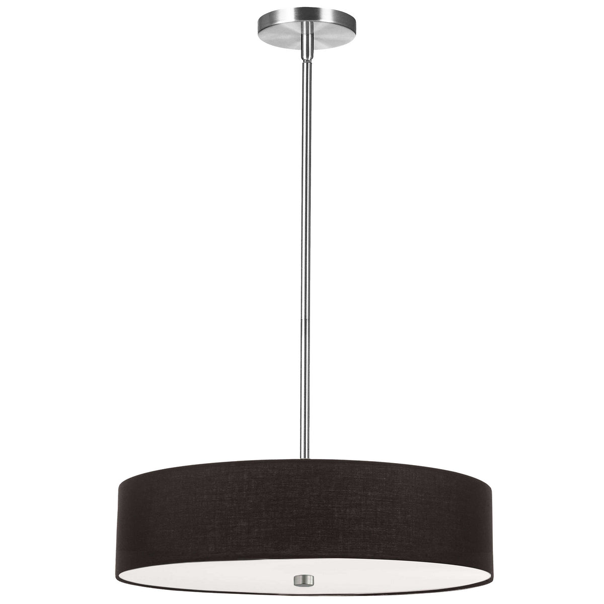 Suspension Everly Tissu, Noir, Noir / Chrome poli – vue 2