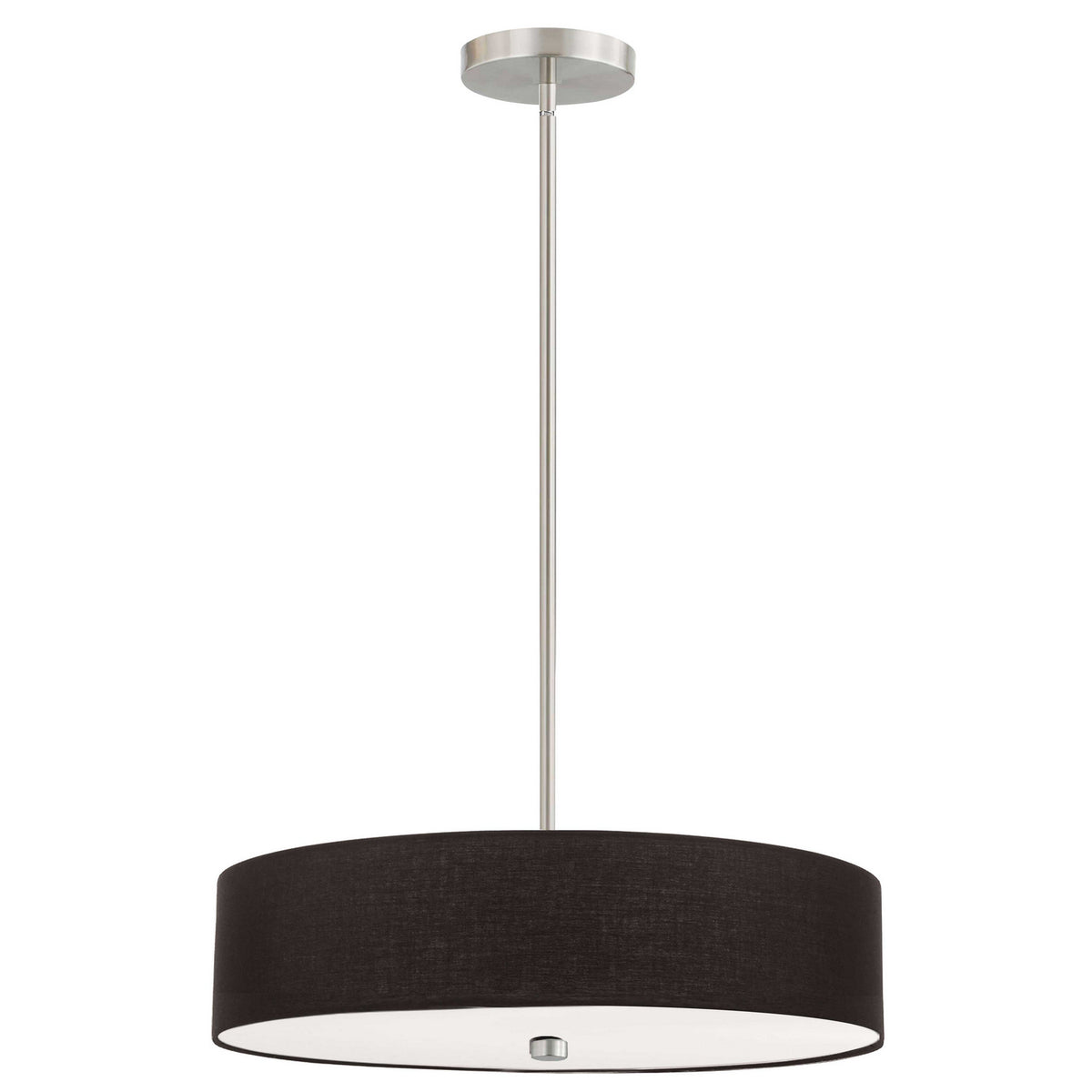 Suspension Everly Tissu, Noir, Noir / Chrome satiné – vue 2