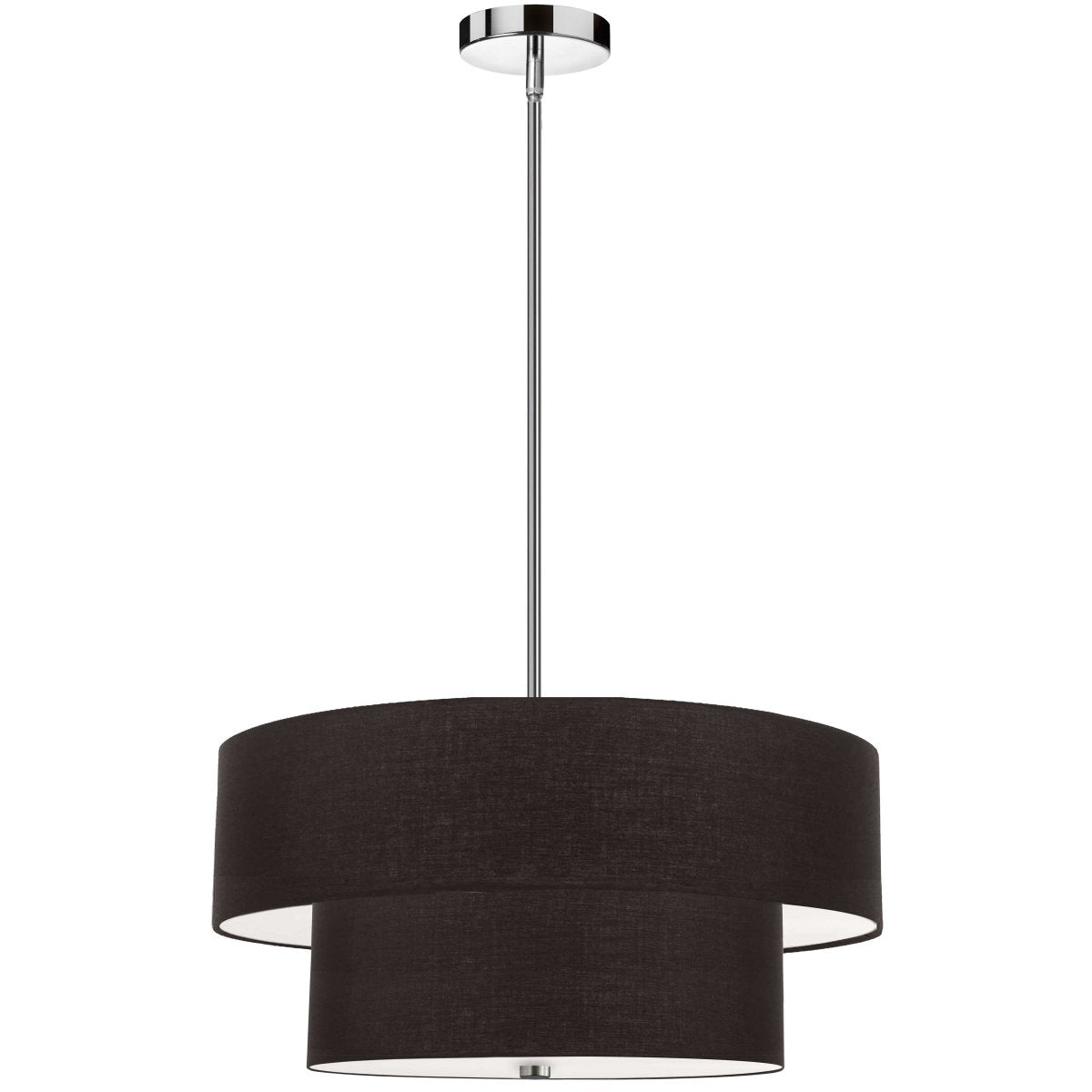 Suspension Everly - Chrome poli Noir 9" by Dainolite | Luminaires & cie