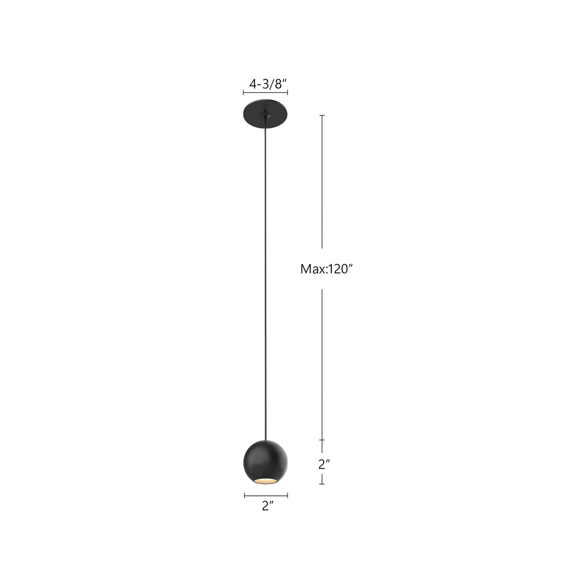 Mini-suspension Exo Noir – vue 4