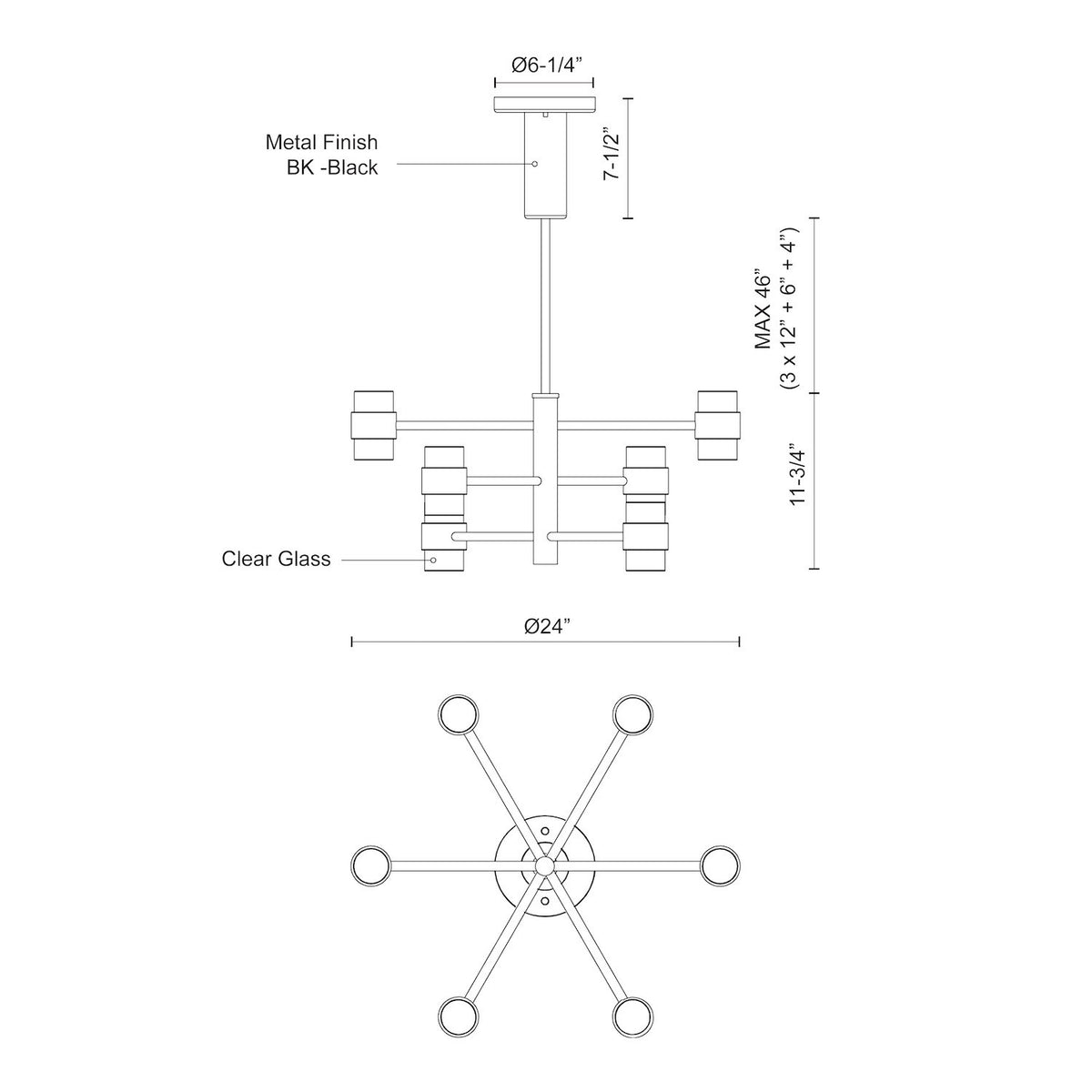Lustre extérieur Copenhagen 11 3/4", 120V – vue 4