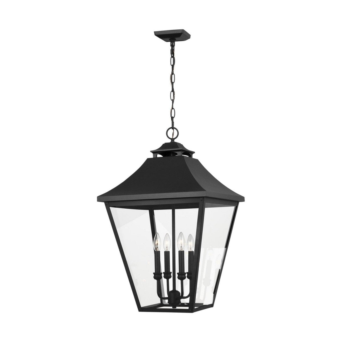 Suspension extérieure Galena - Textured Black 17.5 by Visual Comfort Studio | Luminaires & cie