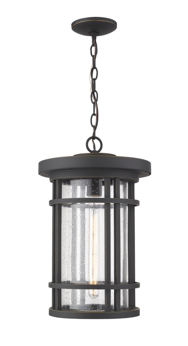 Suspension extérieure Jordan - Bronze huilé 12" by Z-Lite | Luminaires & cie