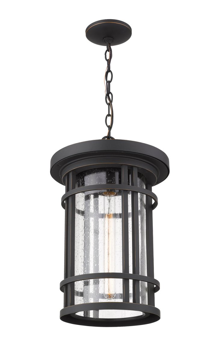 Suspension extérieure Jordan - Bronze huilé 12" by Z-Lite | Luminaires & cie