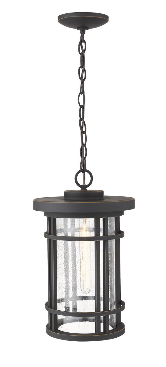 Suspension extérieure Jordan - Bronze huilé 12" by Z-Lite | Luminaires & cie
