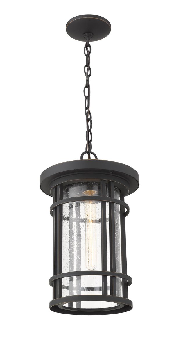 Suspension extérieure Jordan - Bronze huilé 12" by Z-Lite | Luminaires & cie
