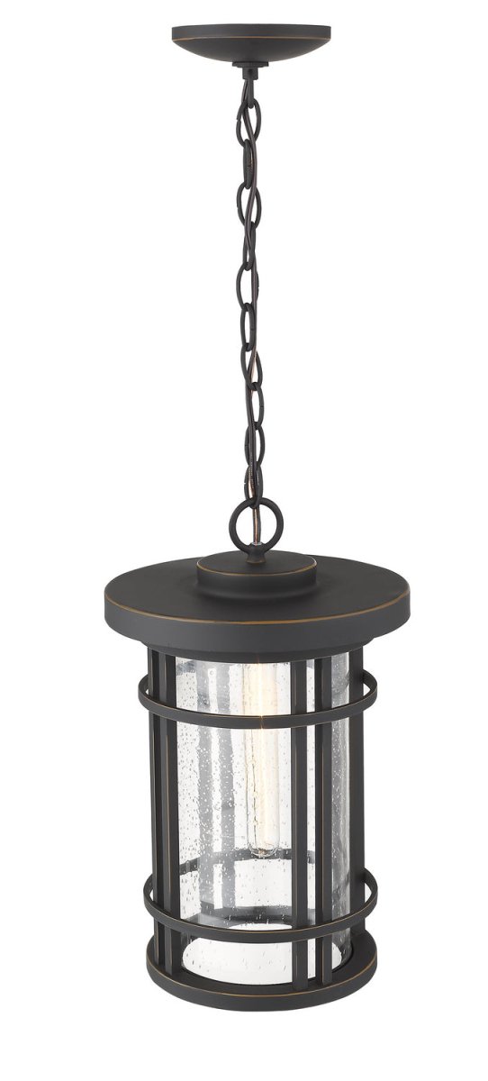Suspension extérieure Jordan - Bronze huilé 12" by Z-Lite | Luminaires & cie