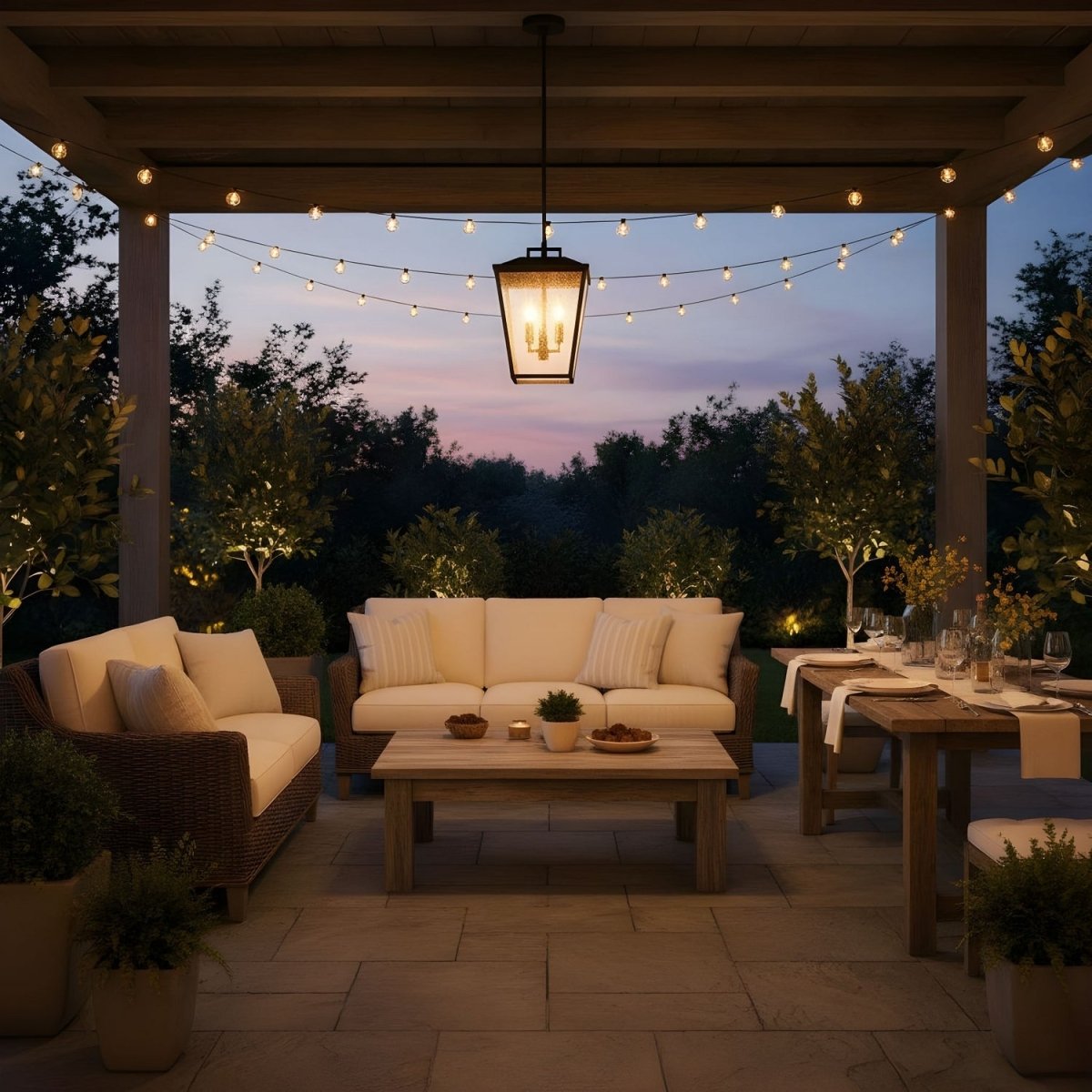 Suspension extérieure Kennewick - Noir texturé by Visual Comfort Studio | Luminaires & cie