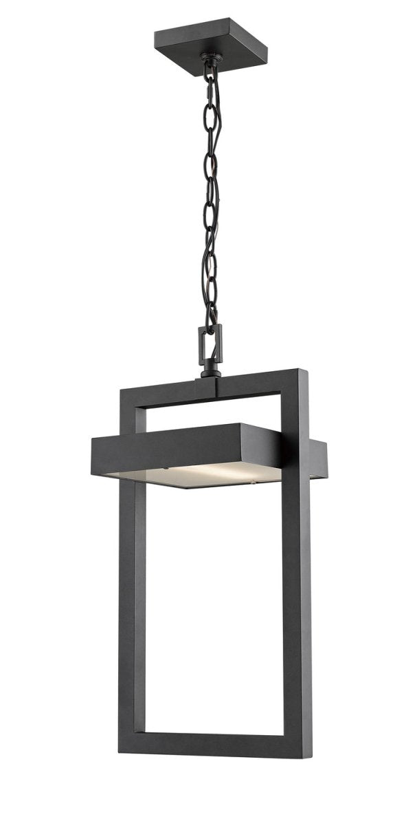 Suspension extérieure Luttrel - Noir Givré by Z-Lite | Luminaires & cie