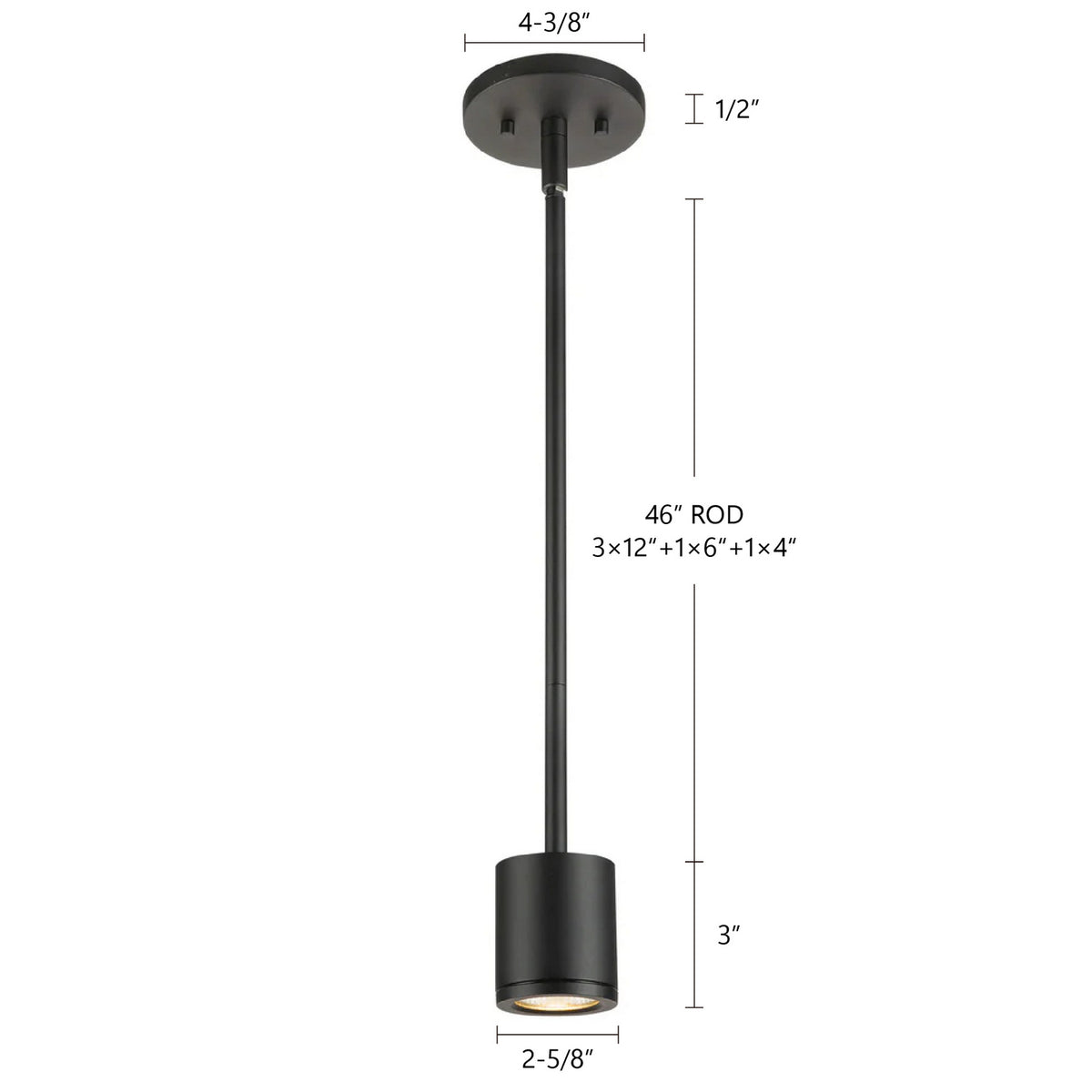 Suspension extérieure Nordic Noir, 2 5/8", 3" – vue 6