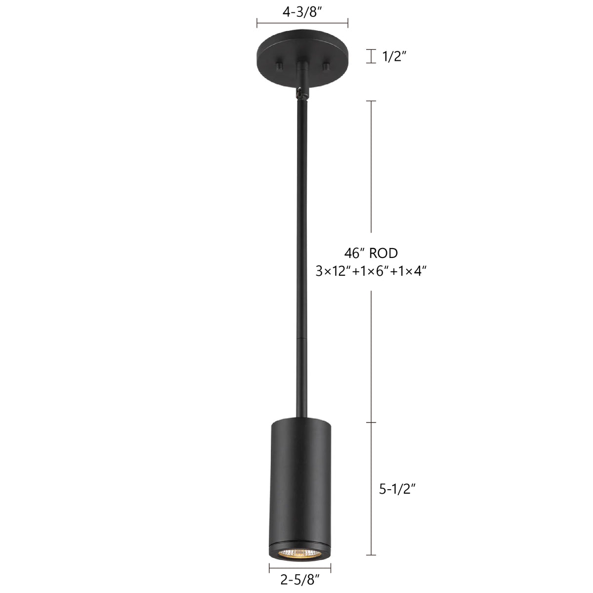 Suspension extérieure Nordic Blanc, 2 5/8", 5 1/2" – vue 3