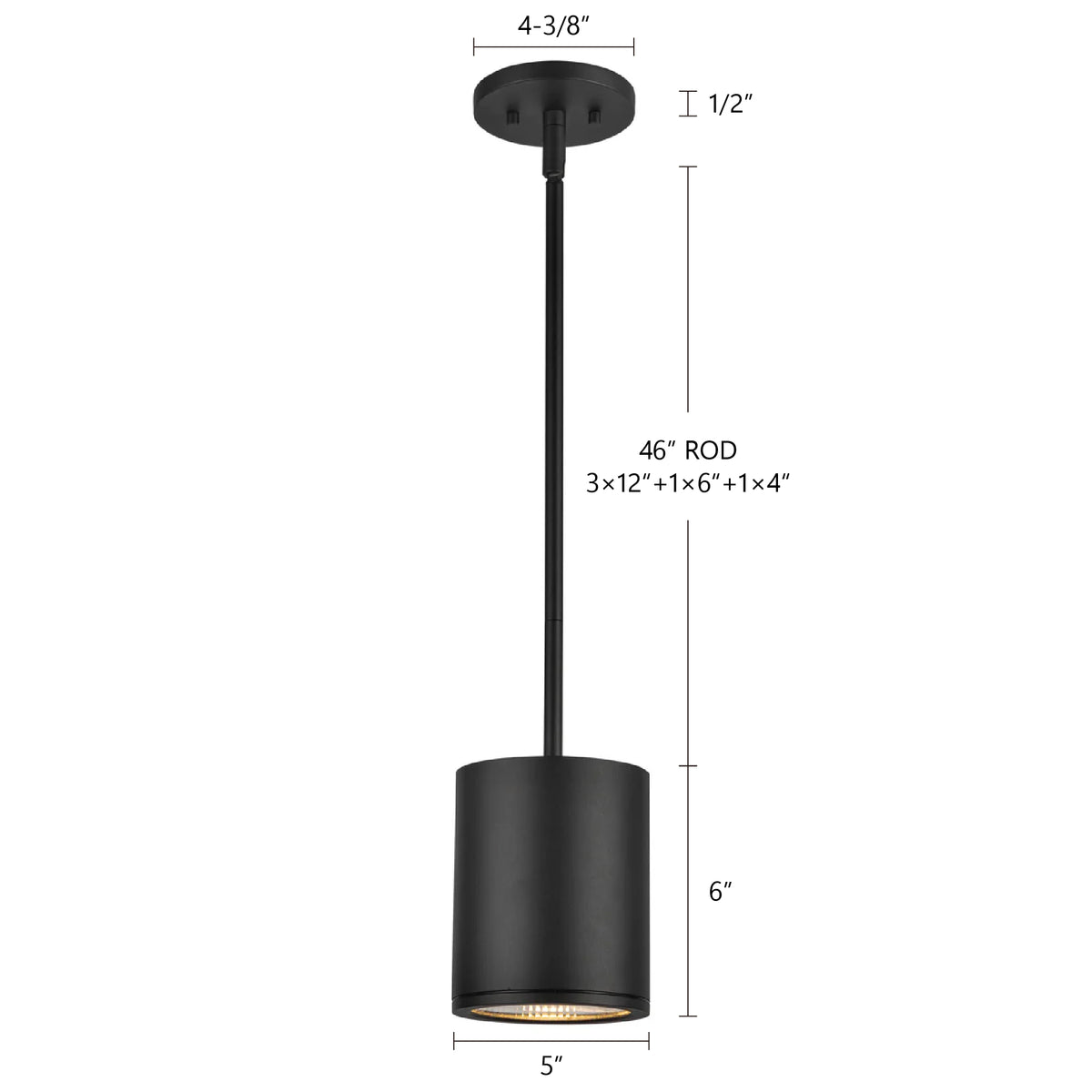 Suspension extérieure Nordic Blanc, 5", 6" – vue 4