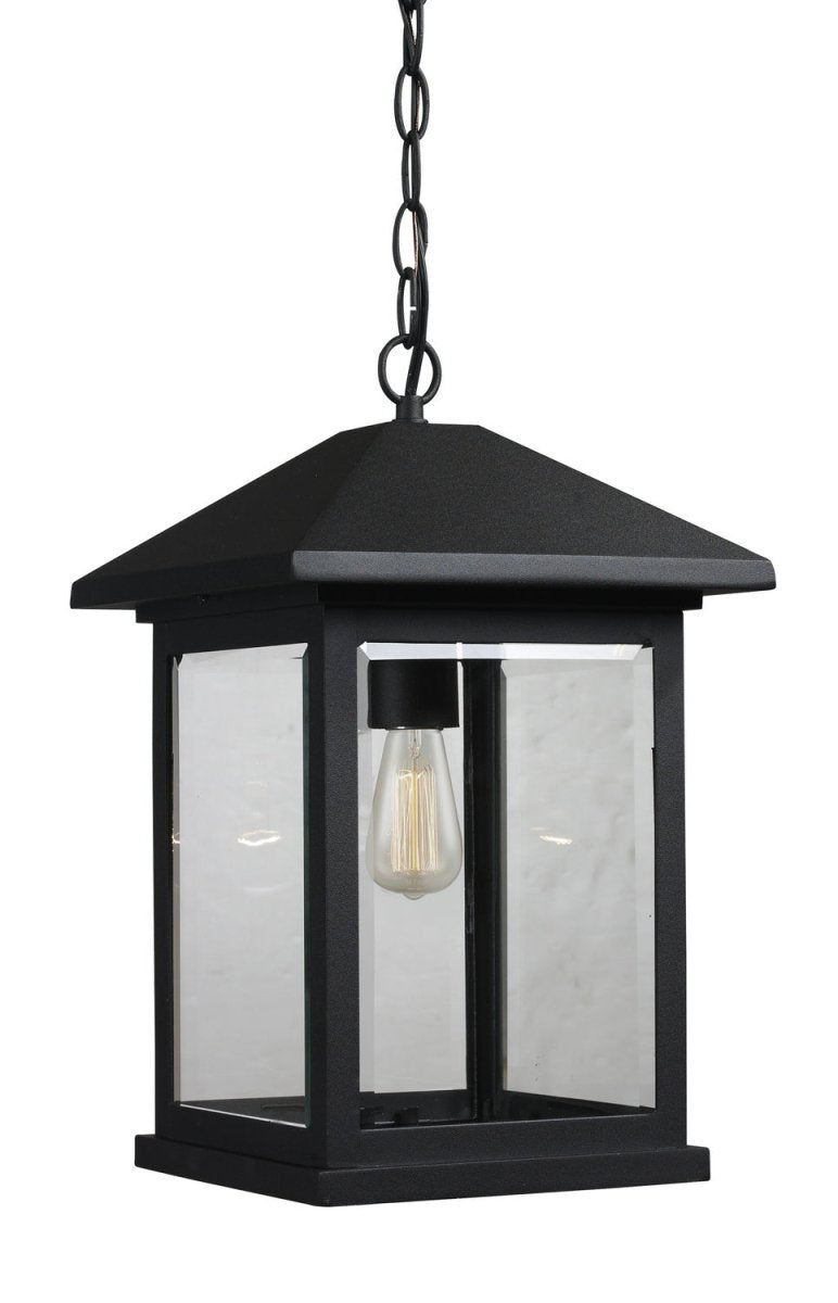 Suspension extérieure Portland - Noir 9 1/2" by Z-Lite | Luminaires & cie