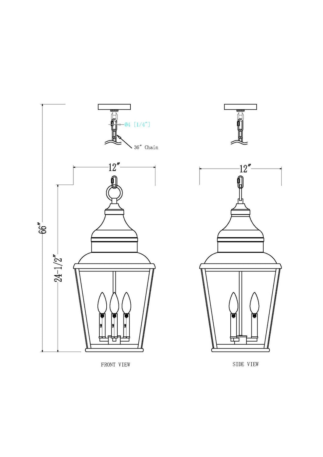 Suspension extérieure Raphael 12" – vue 6