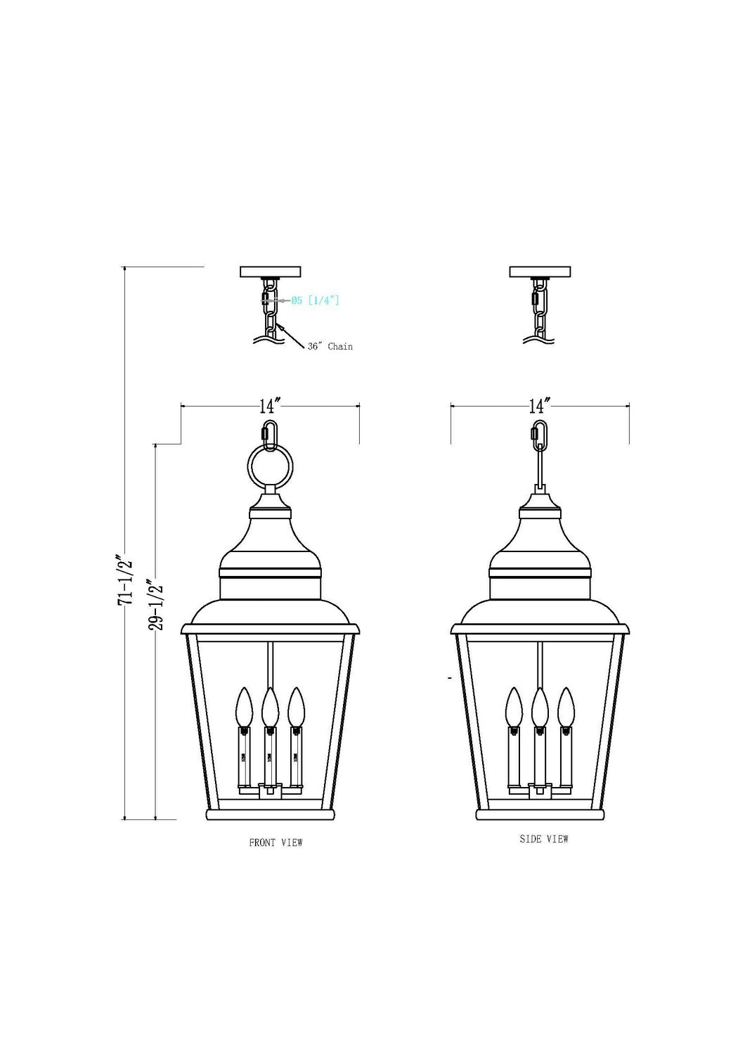 Suspension extérieure Raphael 14" – vue 6