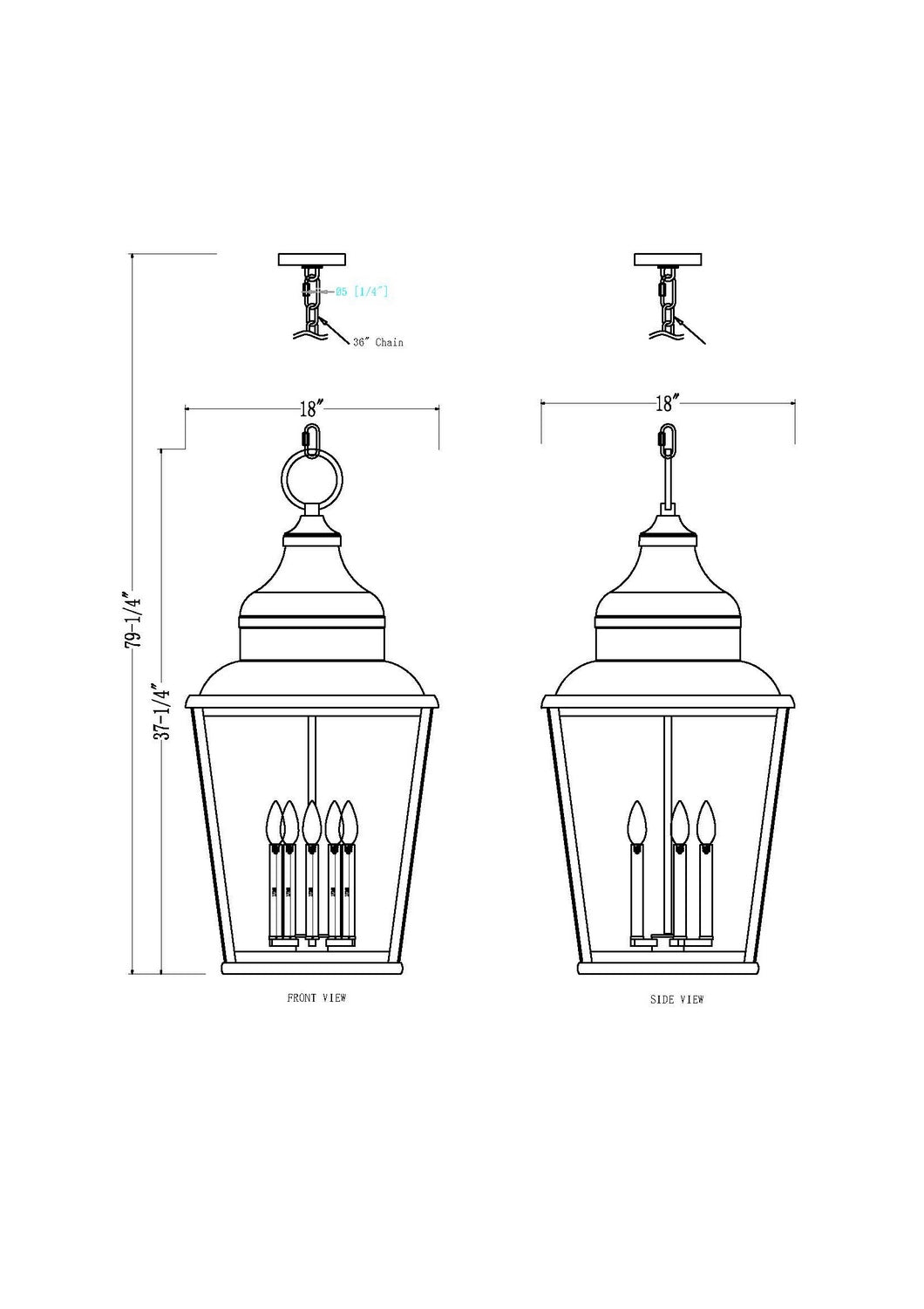 Suspension extérieure Raphael 18" – vue 6