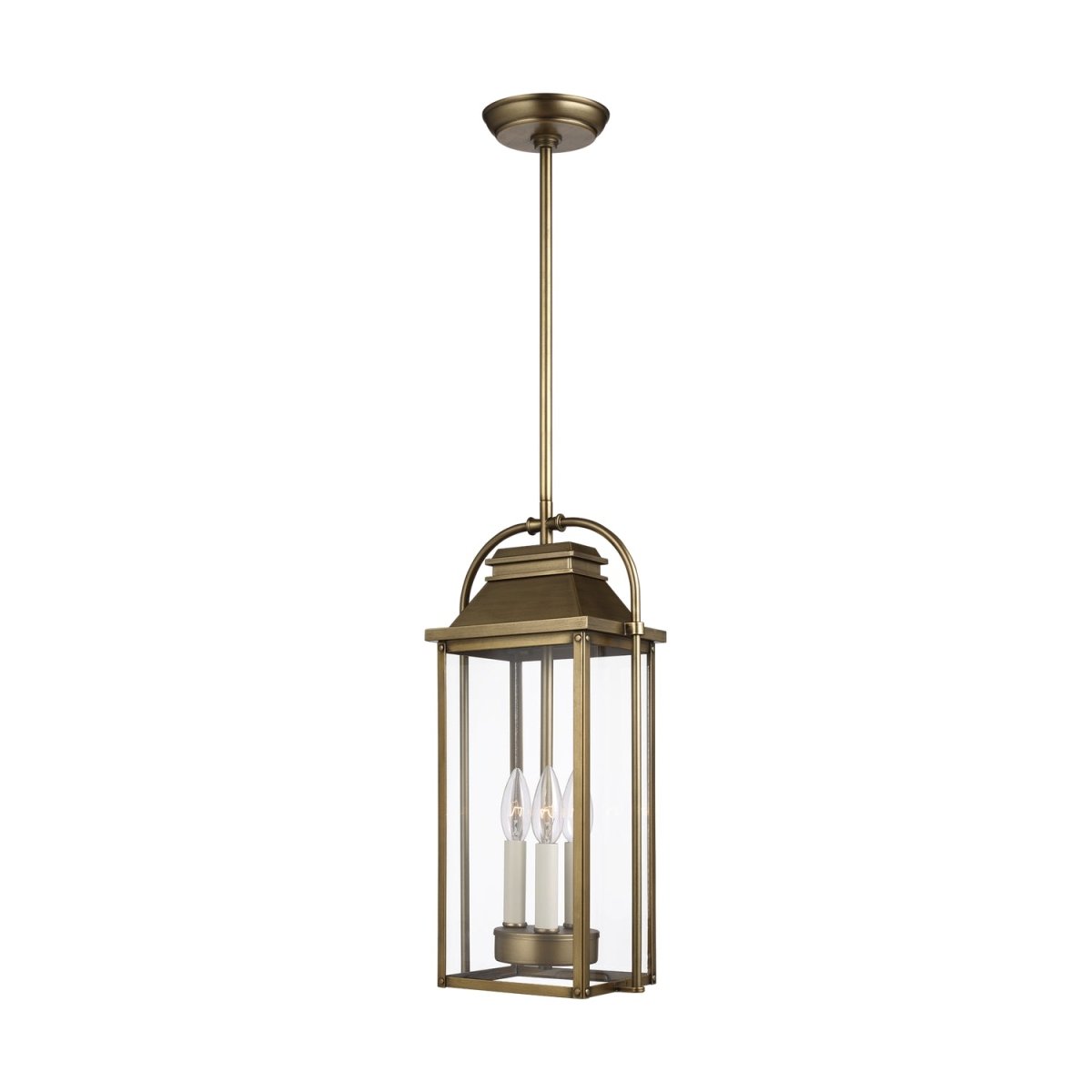 Suspension extérieure Wellsworth - Painted Distressed Brass by Visual Comfort Studio | Luminaires & cie