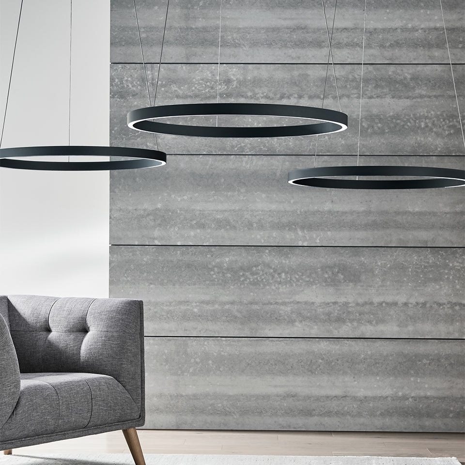 Suspension Fiama - Noir 24" by Tech Lighting | Luminaires & cie