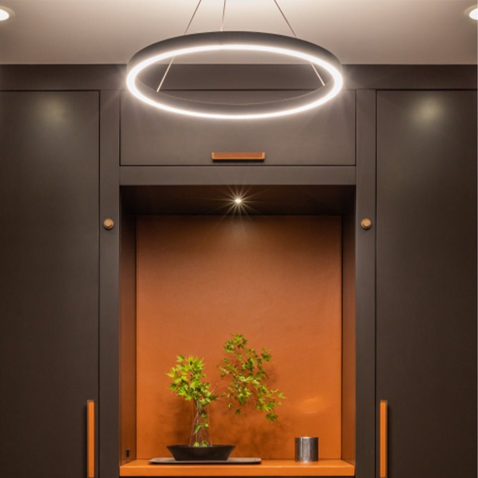 Suspension Fiama - Nickel satiné 30" by Tech Lighting | Luminaires & cie