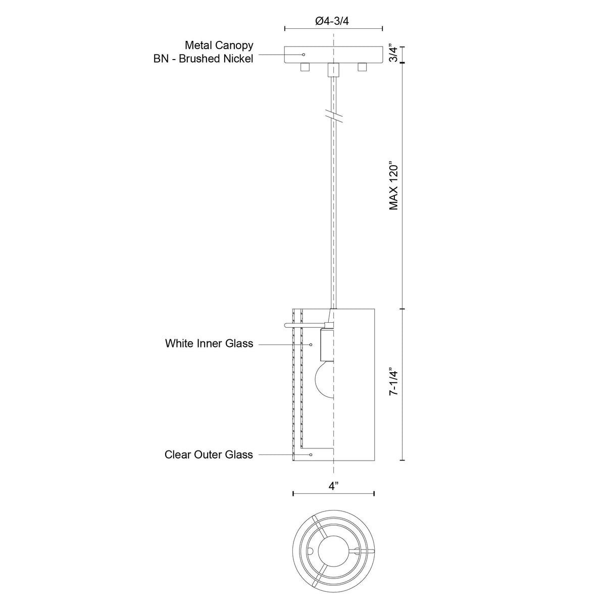 Mini-suspension Firenze – vue 3
