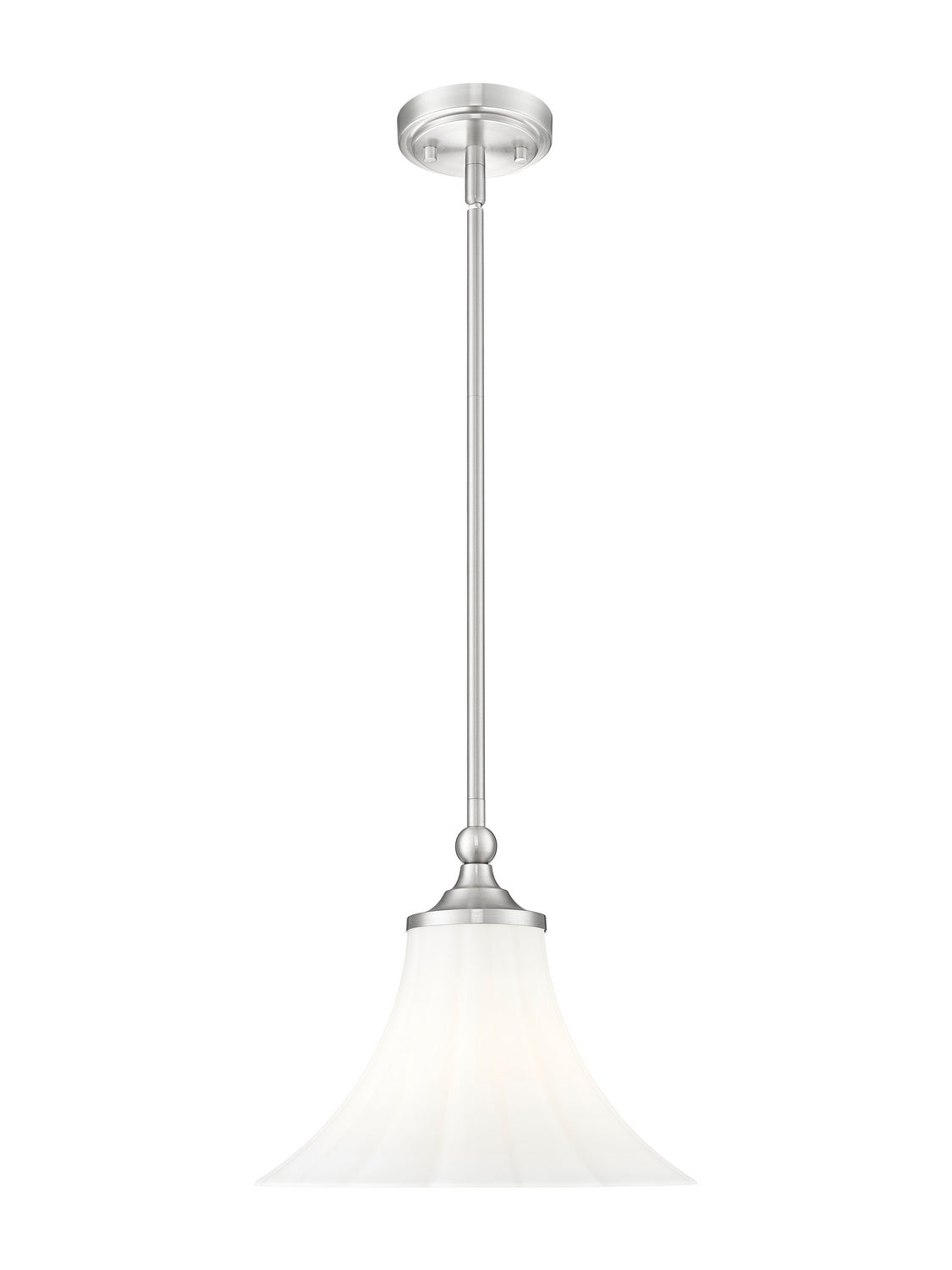 Suspension Fleur Nickel brossé, 12" – Z-Lite