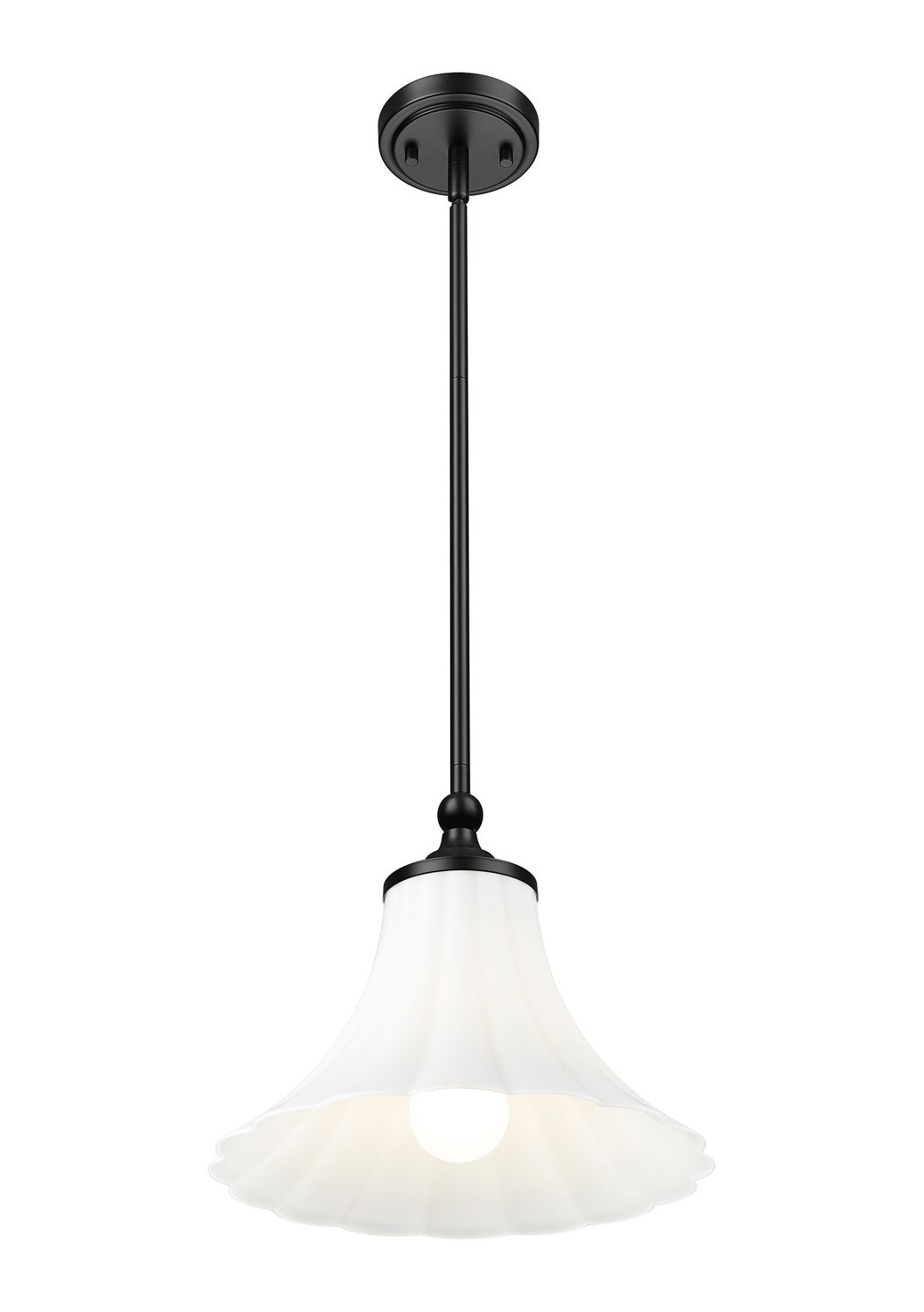 Suspension Fleur Noir mat, 12" – vue 2