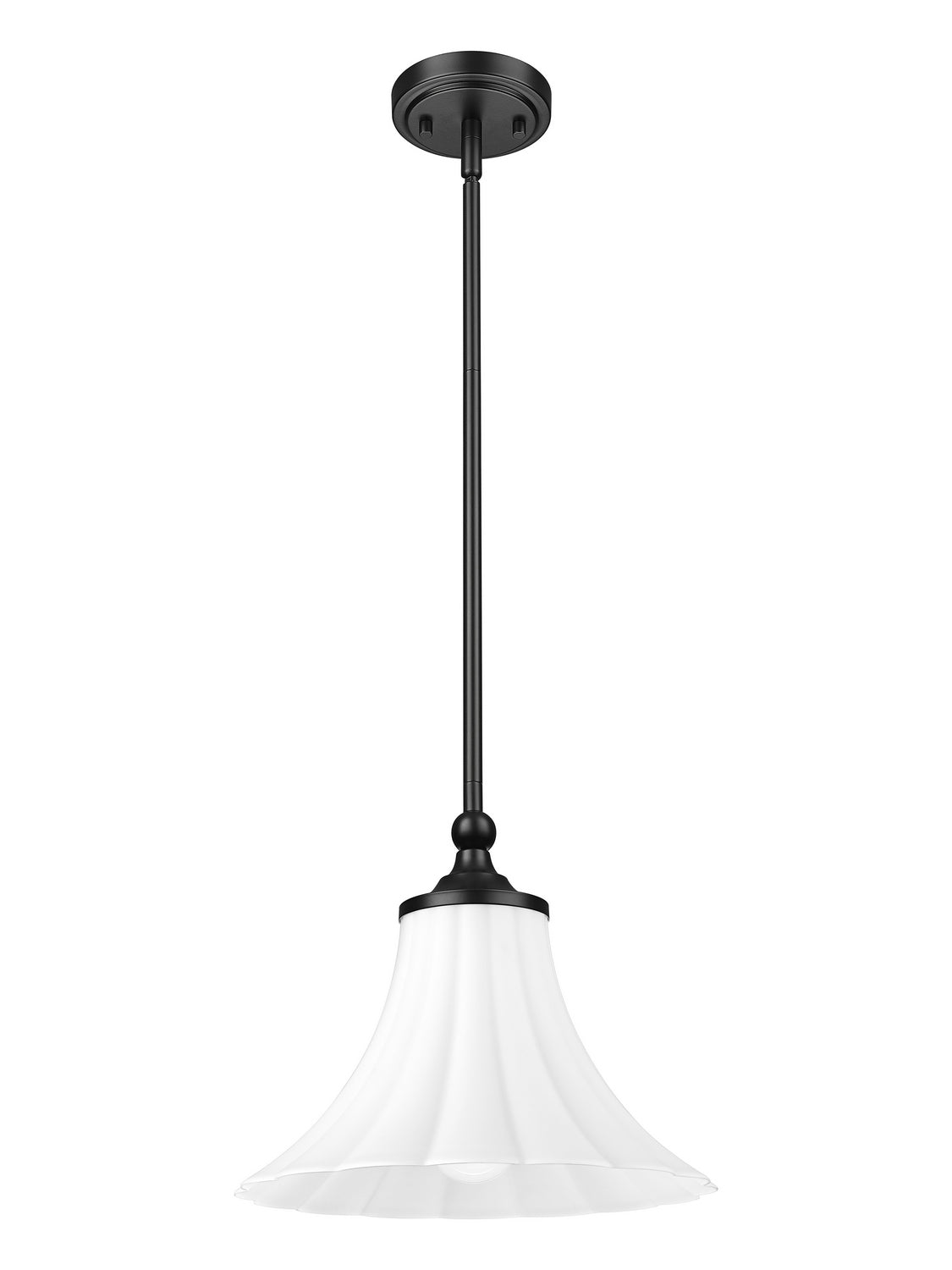 Suspension Fleur Noir mat, 12" – vue 5