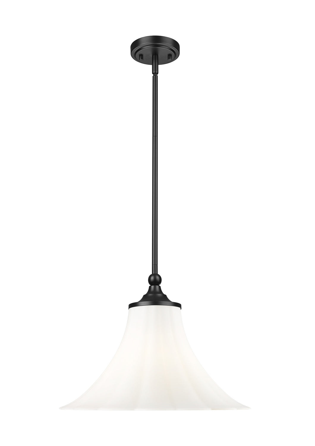 Suspension Fleur Noir mat, 16" – Z-Lite