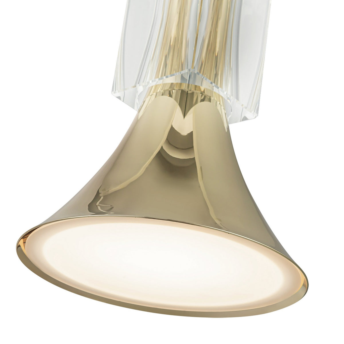 Mini-suspension Floe Laiton métallisé / Cristal transparent – vue 4