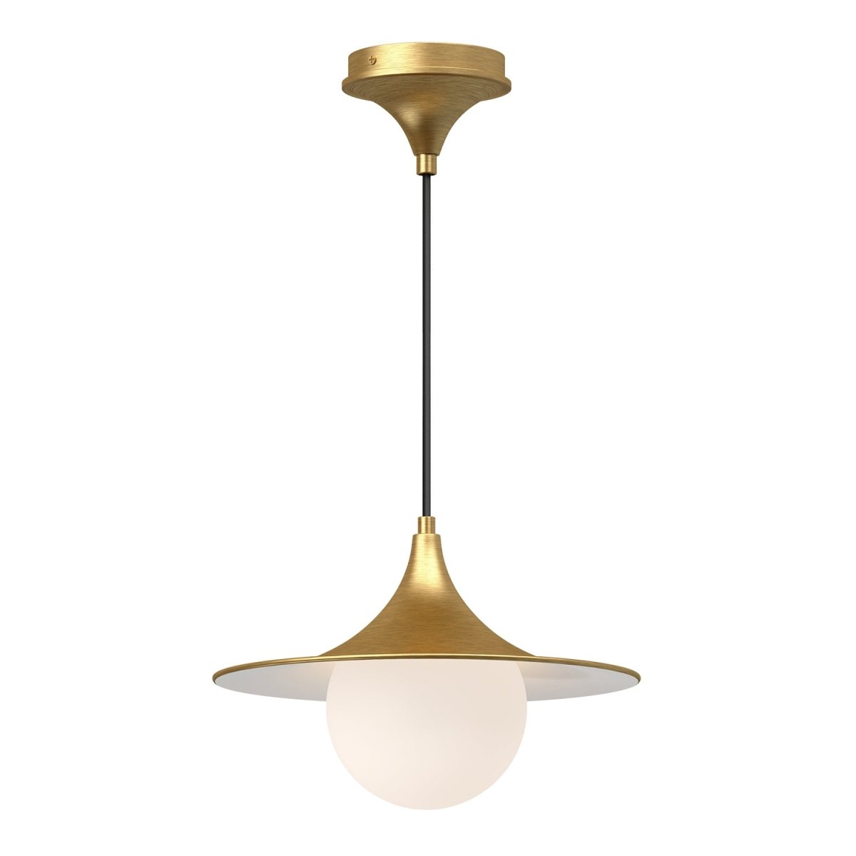 Suspension Fuji - Or brossé 12 1/2" by Alora Lighting | Luminaires & cie